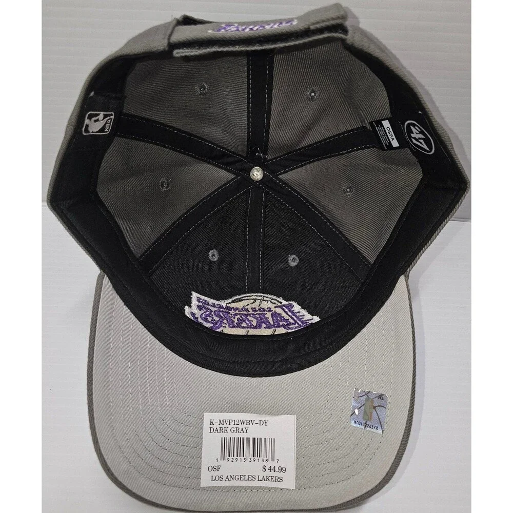 Los Angeles Lakers NBA '47 Brand MVP Adjustable Dad Hat Dark Gray NEW w/Tags